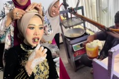 Viral! Pengantin asal Kudus Gelar Acara Pernikahan dengan Prasmanan Jajanan SD, Netizen: Bagus! Bantu UMKM