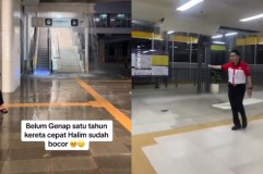Belum Cukup Setahun, Stasiun Kereta Cepat Jakarta Bandung Halim Bocor, Diduga Akibat Hujan Deras