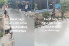 Warga Keluhkan Jalanan Dicor Pagi Hari karena Tidak Bisa Pergi Kerja, Netizen: Sabar Bos