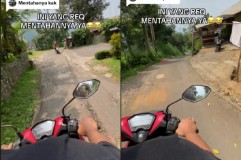 Viral, Motor Alami Rem Blong di Jalan Menurun, Netizen: Bisa-Bisanya Direkam