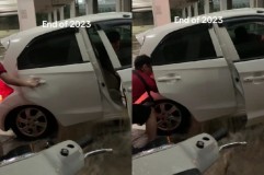 Viral! Brio Terendam Banjir di Apartemen Serpong Garden Tangerang, Air Keluar dari Dalam Mobil