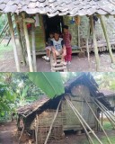 Ditinggal Istri, Lelaki Warga Sukabumi Tinggal di Rumah Nyaris Roboh Bersama 2 Anaknya