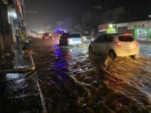 Hujan Deras 1 Jam, Jalan Nasional di Cibadak Sukabumi Kembali Terendam Banjir