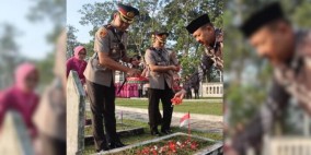 Jelang Hari Bhayangkara ke-78, Polres Sukabumi Kota Gelar Ziarah di TMP Surja Kenjana