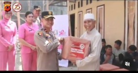Gelar Baksos Sambut Hari Bhayangkara ke-78, Polres Sukabumi Bagikan 2.500 Paket Sembako