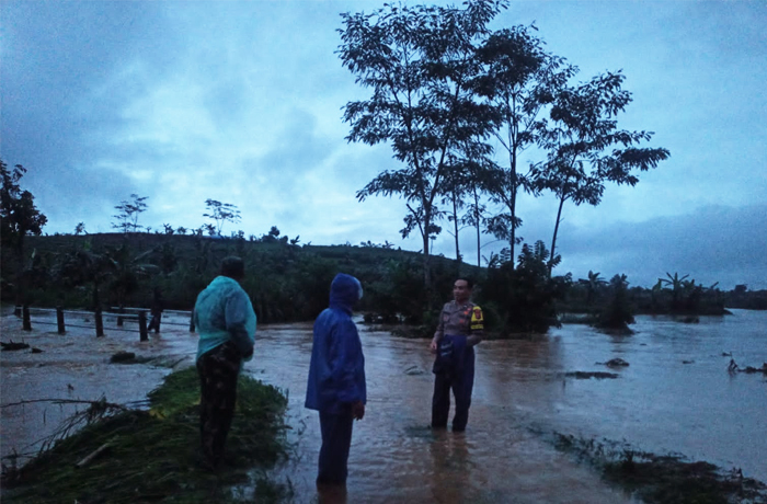 Banjir Rendam 50 Hektare Sawah di Jampangtengah Sukabumi