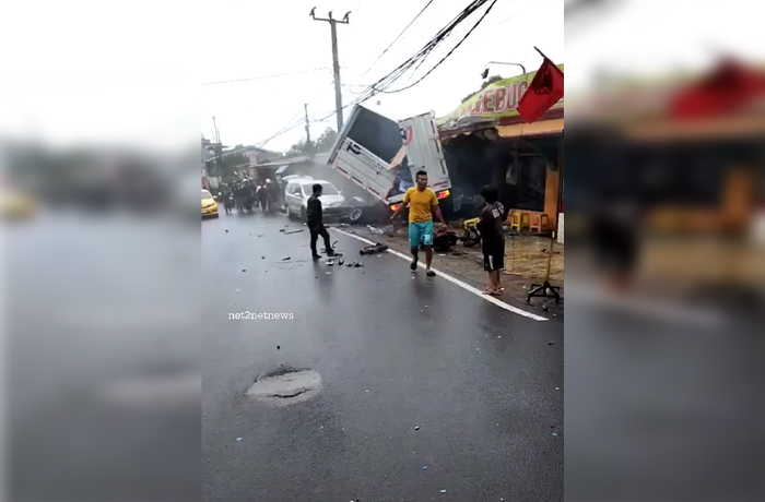 Mencekam! Kecelakaan Beruntun di Tugu Utara Jalur Puncak Bogor