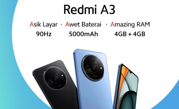 Tengok Spesifikasi Redmi A3, Hp Entry Level, Tapi Bodi Belakangnya Punya Bahan Kulit atau Kaca? 