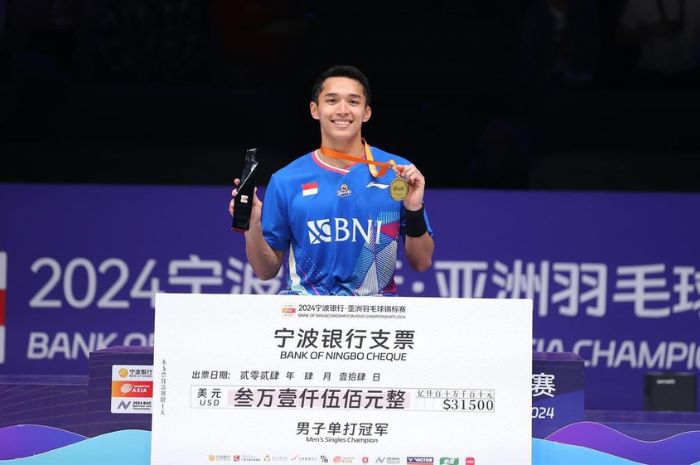 Kalahkan Andalan Cina, Jonatan Christie Raih Gelar Juara Asia 2024