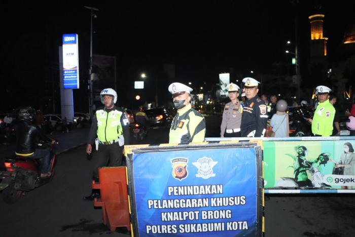 Gunakan Knalpot Bising, 13 Sepeda Motor Diamankan Petugas Sat Lantas Polres Sukabumi Kota