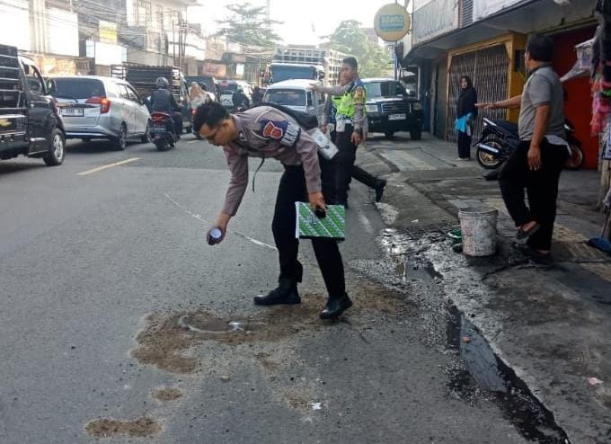 Jatuh dan Tertabrak Truk, Pengendara Sepeda Motor Tewas di Jalan Raya Sukabumi-Bogor